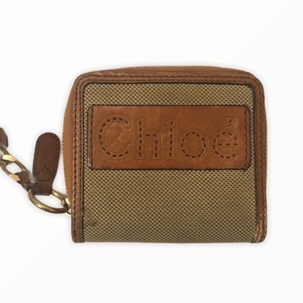 Chloe authentic vintage canvas leather wallet